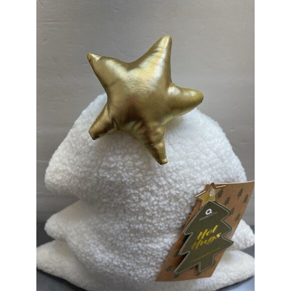 Hot Hugs Sherpa Shaped Christmas Tree Ivory Decorative Heat PadMicrowaveable NWT - Picture 3 of 14